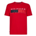 Tommy Hilfiger Tričko - MIX MEDIA BAR TEE červené