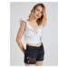 White Ladies Cropped Top with Ruffles TALLY WEiJL - Women