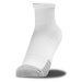 Under Armour HEATGEAR QUARTER 3PK Unisex ponožky, biela, veľkosť