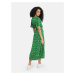Threadbare Košeľové šaty 'Fruit'  trávovo zelená / biela
