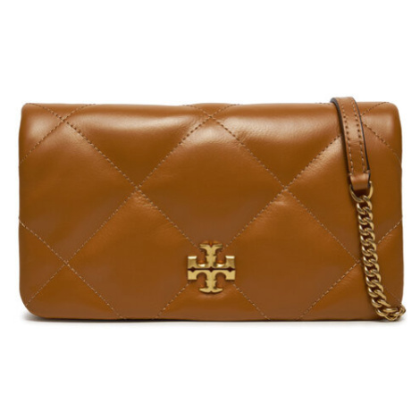 Tory Burch Kabelka Kira iamond Quilt Chain Wallet 158624 Hnedá