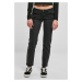 Women's Straight Denim Pants with Low Waist - Black