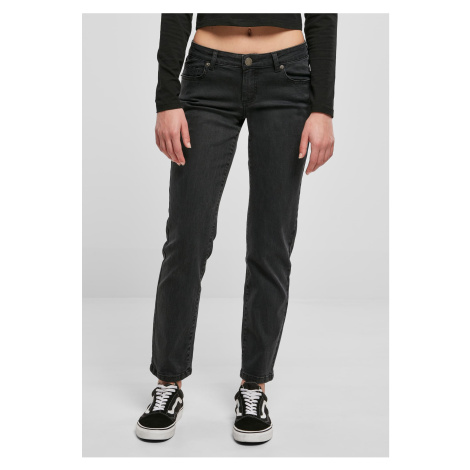 Women's Straight Denim Pants with Low Waist - Black Urban Classics