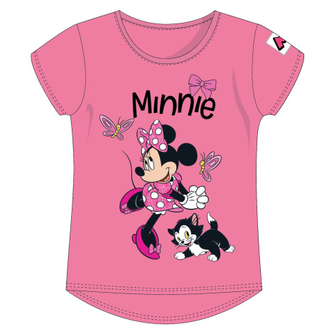 Detské bavlnené tričko Minnie Mouse Disney - ružové