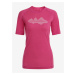 Ružové dámske tričko z merino vlny ALPINE PRO REVINA