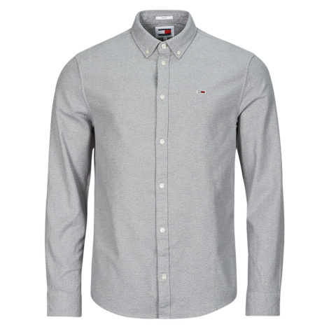 Tommy Jeans  TJM REG BRUSHED GRINDLE SHIRT  Košele s dlhým rukávom Šedá Tommy Hilfiger