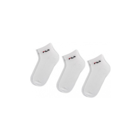 Fila Súprava 3 párov nízkych členkových ponožiek Calza Quarter F1742 Biela