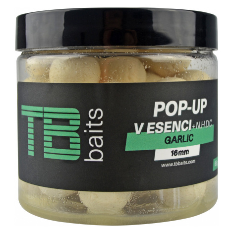 Tb baits plávajúce boilie pop-up white garlic + nhdc 65 g-16 mm