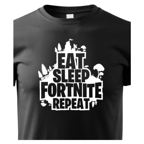 Detské tričko s potlačou  Eat Sleep Fortnite Repeat