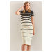 Bianco Lucci Women's Striped Knitwear Dress