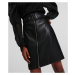 Sukňa Karl Lagerfeld Faux Leather Skirt W/Zip Black