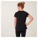 Dievčenské priedušné tričko S500 na cvičenie čierne