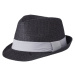 Myrtle Beach Letný klobúk MB6564 - Čierna / svetlošedá