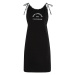 Karl Lagerfeld Plážové šaty 'Rue St-Guillaume'  čierna / biela
