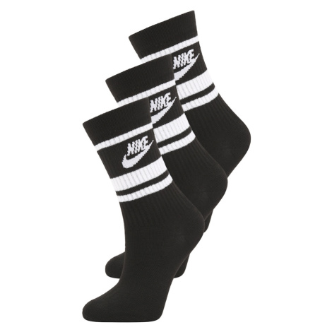 Nike Sportswear Športové ponožky 'Everyday Essential'  čierna / biela