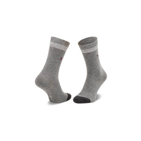 Tommy Hilfiger Súprava 2 párov vysokých detských ponožiek 354009001 Sivá