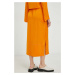 Sukňa American Vintage oranžová farba, midi, rovný strih