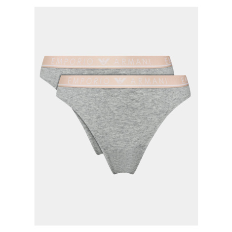 Emporio Armani Underwear Súprava 2 kusov nohavičiek 163337 3F227 00948 Sivá