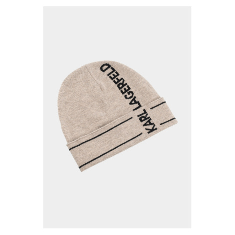 Čapica Karl Lagerfeld K/Essential Knit Beanie Hnedá