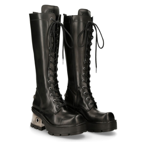 topánky kožené NEW ROCK 14-eye Boots (236-S1) Čierna