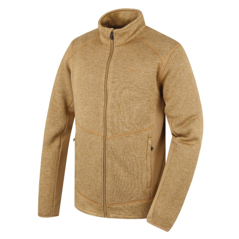 Husky Alan beige, Pánsky fleecový sveter na zips
