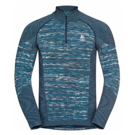 Odlo BL TOP HALF ZIP BLACKCOMB ECO Pánske funkčné tričko, modrá, veľkosť