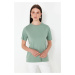 Trendyol Mint More Sustainable 100% Cotton Regular/Normal Fit Knitted T-Shirt