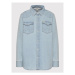 Wrangler džínsová košeľa Heritage W5S96OX4E Modrá Regular Fit