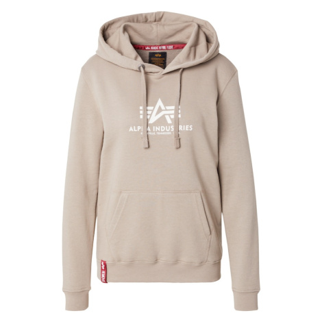 ALPHA INDUSTRIES Mikina  béžová / biela