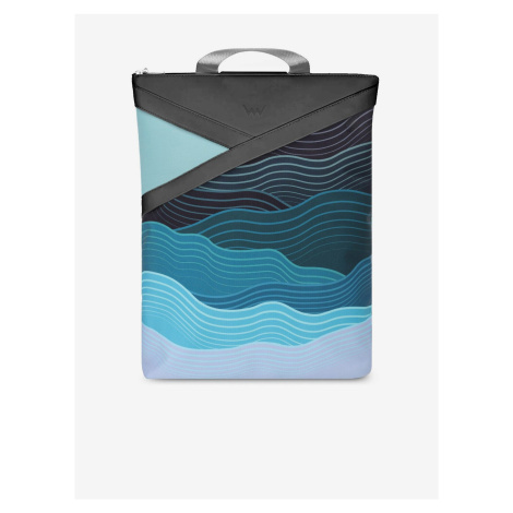 Šedo-tyrkysový dámsky vzorovaný ruksak VUCH Tiara Design Ocean