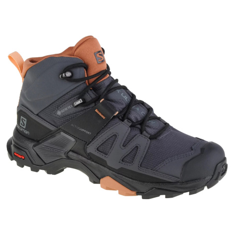 Tmavosivé outdoorové topánky Salomon X Ultra 4 Mid GTX W 412956