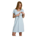 Bavlněná těhotenská noční košile model 5428120 modrá L - Italian Fashion