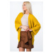 Suede skirt with caramel frills
