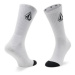 Volcom Súprava 3 párov vysokých pánskych ponožiek Full Stone Sock D6302004 Biela