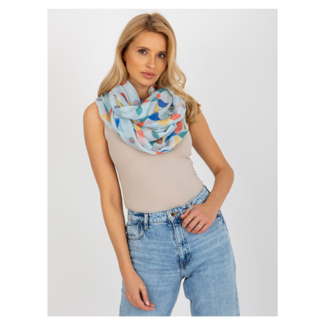 Women's tunnel scarf with print - blue