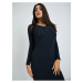 Čierne puzdrové svetrové šaty Guess Gabrielle