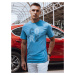 Men's T-shirt with print, blue Dstreet