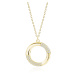 OLIVIE Strieborný náhrdelník KRUH GOLD 7513