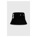 Obojstranný bavlnený klobúk Karl Lagerfeld čierna farba, bavlnený