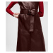 Šaty Karl Lagerfeld Leather Gilet Dress Červená