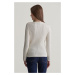 SVETER GANT MINI CABLE KNIT C-NECK CREAM