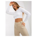 Beige straight trousers made of high-waisted fabric