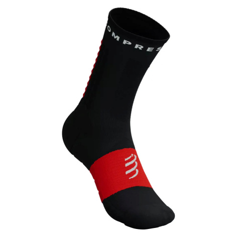 COMPRESSPORT Cyklistické ponožky klasické - ULTRA TRAIL V2.0 - čierna/červená