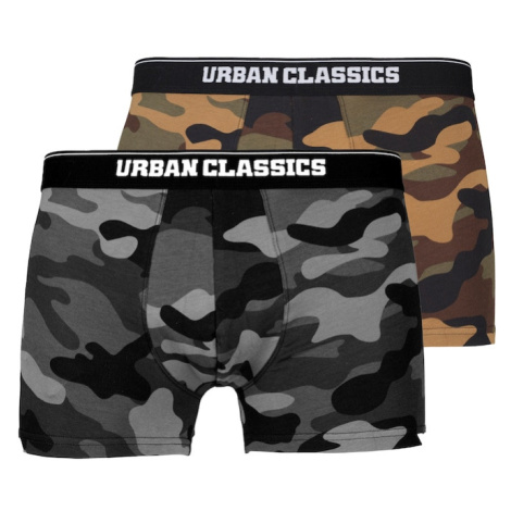 Urban Classics Boxerky  piesková / hnedá / sivá / kaki / čierna