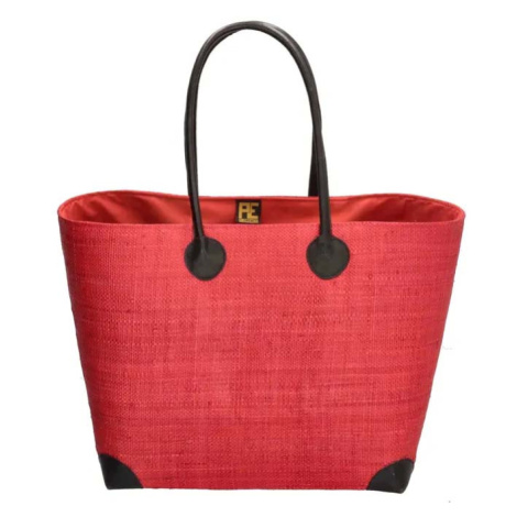 Červená moderná objemná plážová taška &quot;Carlie&quot;