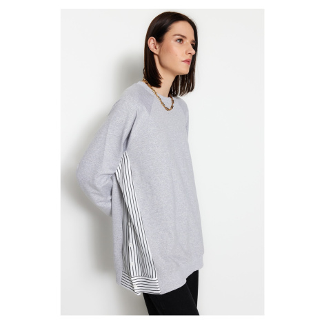 Trendyol Gray Woven Pieced Knitted Tunic