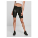 Women's synthetic leather cycling shorts black