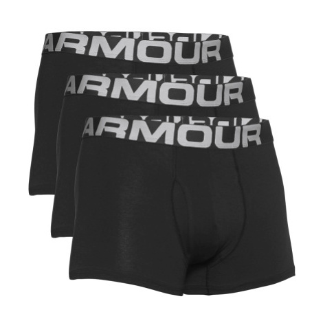 UNDER ARMOUR-UA Charged Cotton 3in 3 Pack-BLK 001 Čierna