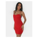 Brave Soul Letné šaty LDRJ-248LANA Červená Straight Fit