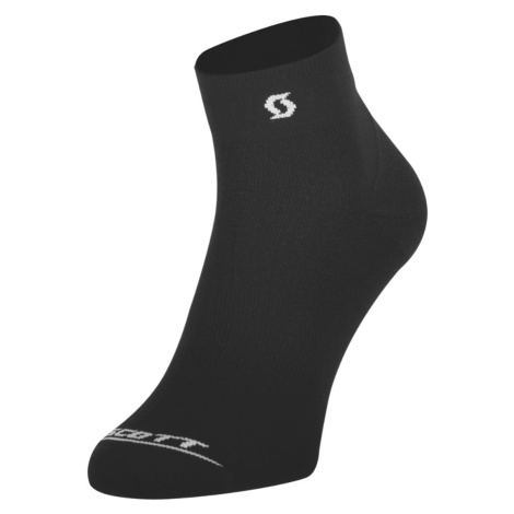SCOTT Cyklistické ponožky členkové - PERFORMANCE QUARTER - čierna/biela